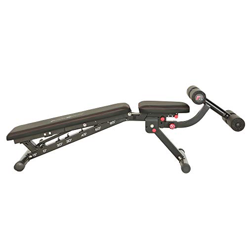 Fitness Reality 2000 Super Max XL – Verstellbare Hantelbank – Neigung/Neigungskrafttraining – Faltbare Trainingsbank – 385,6 kg Kapazität