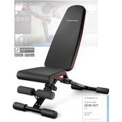 Sportstech Hantelbank Klappbar für Zuhause, 40in1 Schrägbank & Flachbank mit Bankdrücken, Rückentrainer, bench press, Deutsche Qualitätsmarke, sicheres Verstellsystem, BRT400