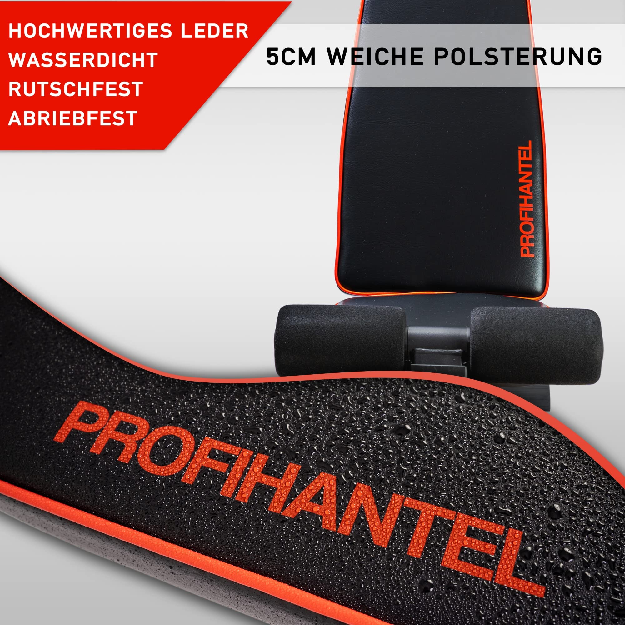 MULTIFUNKTIONSTALENT! Profihantel Klappbare 3 in 1 Studio Hantelbank, NEU - Sitz 2-fach verstellbar, Intelligentes Klappsystem, kein Aufbauen notwendig, Pin- gesichertes Verstellsystem, inklusive dem neuen 24-seitigen Trainingsratgeber mit 33 Übungsbeispi